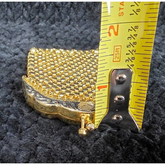 Vintage Mesh Coin Purse with Kissing Clasp Art Deco Gold Tone Whiting Davis - Picture 11 of 11